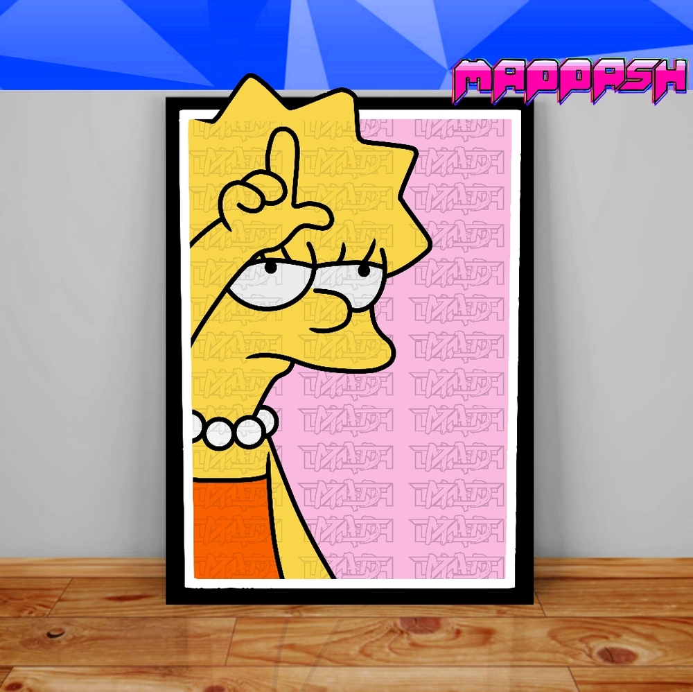 Custom Lisa Simpson Loser Poster Punk Rock Grunge Aesthetic Poster Olivia Brutal